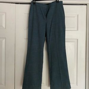 Ann Taylor The High Waist Trouser In Blue Cross Weave